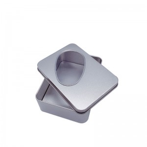 Mus rektangulær frostet tin boks 125 * 90 * 40mm