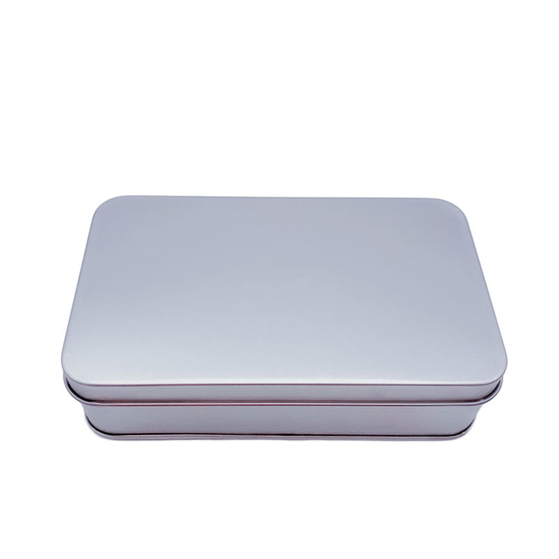 Frostet Tinplate Box Elektronisk produktemballage Metal Box 135 * 80 * 35mm