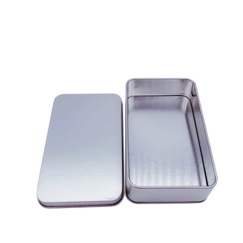 Frostet Tinplate Box Elektronisk produktemballage Metal Box 135 * 80 * 35mm
