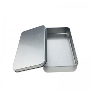 Frostet Metal Emballage Box Rectangular Cosmetic Brush Tinplate Box 150 * 90 * 30mm