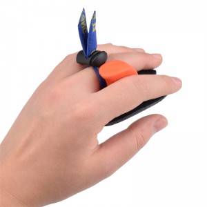 Elong Outdoor 42FT05 LH M Størrelse Bueskydning Finger Tab Finger Protector Finger Saver Læder Skydning Tab til Recurve Bow