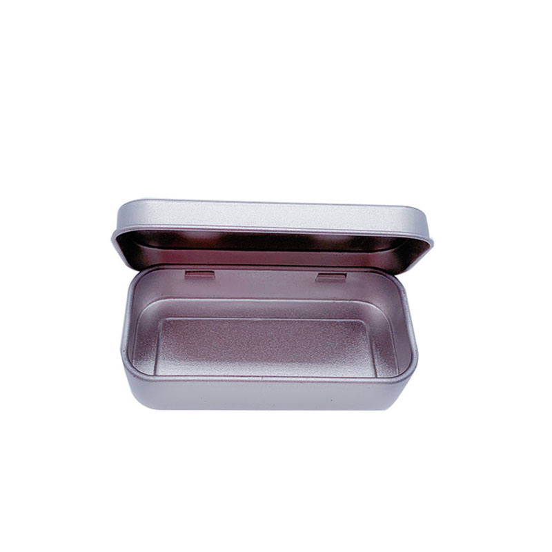 Frostet Small Metal Box Gift Tinplate Box med låg 80 * 38 * 20mm