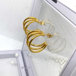 Rustfrit stål Vakuum Forgyldt 18k/14k øreringe