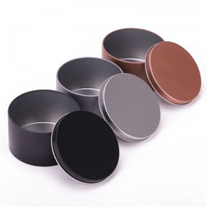 8 oz Black Tinplate Candle Jar Aromaterapy Metal Emballage Candle Jar 85 * 50mm