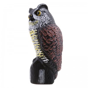 36cm Plastic Garden Ornament Owl Yard Scarmer Realistisk Decoy Garden Decor