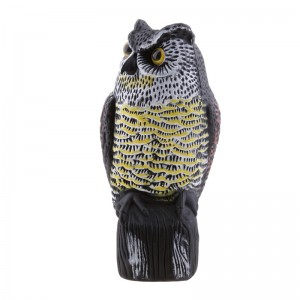 36cm Plastic Garden Ornament Owl Yard Scarmer Realistisk Decoy Garden Decor
