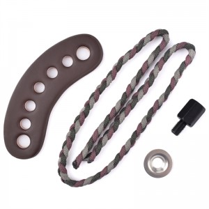 Elong Outdoor 470011 Håndled Skærm Læder Metal Gromet Grå Farve til Bueskydning Forbindelse Bow Shooting