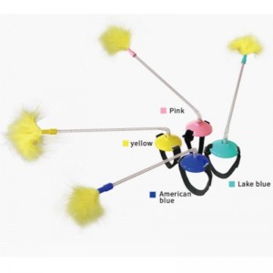 Fabriks direkte forsyning af kæledyr forsyninger, kat selvhelende legetøj katte kravenakke legetøj foråret fod med tryk for at drille kat stick