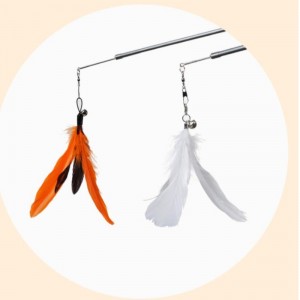 Kat legetøj sjovt kat stick 150cm lang tre sektion teleskopisk stang sjov kat interaktive sjove kæledyr legetøj katte forsyninger