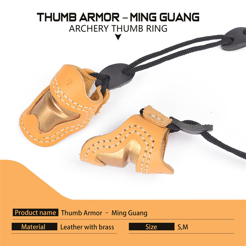 Elong Outdoor 420029 S Størrelse Bueskydning Thumb ArmorTraditionelt Håndlavet Thumb Finger Protector Bueskydning Thumb Ring