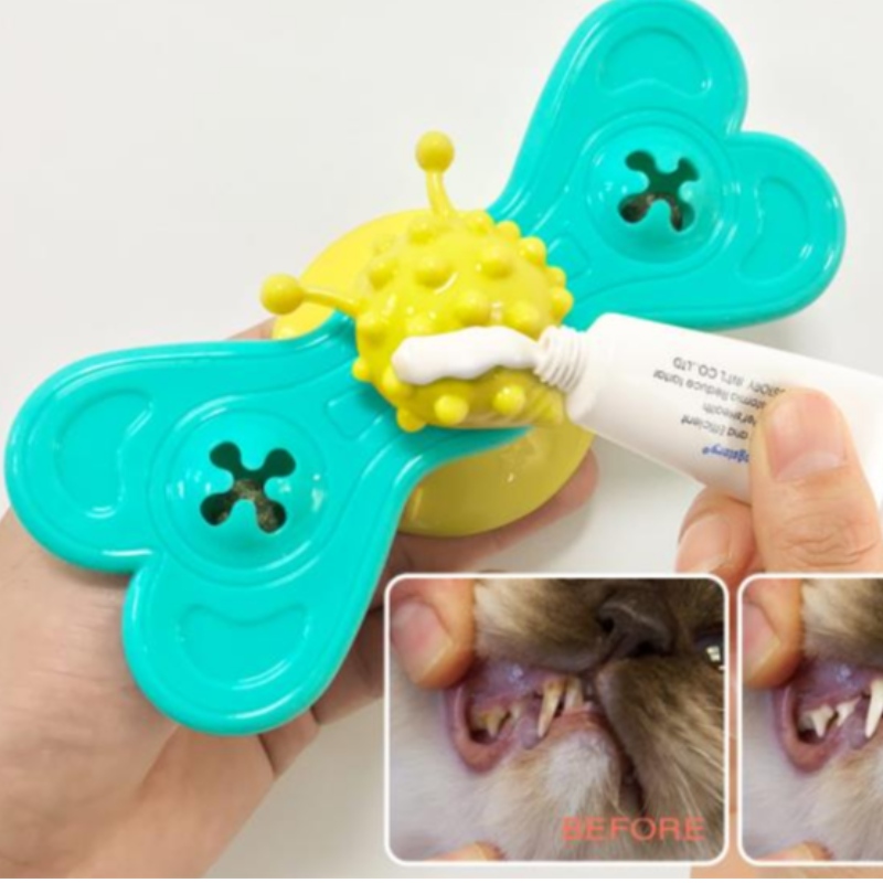 Kat vindmølle legetøj sjovt massage roterbare kat legetøj med catnip bold tænder rengøring kæledyr produkter