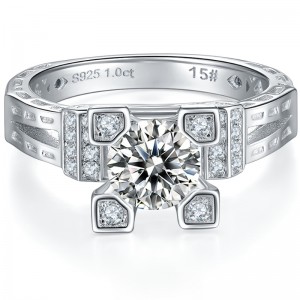 Tuochen Smykker Professionel Producent Custom Sterling Sølv 925 Ringe med 3A/5A/MOISSANITE STONES