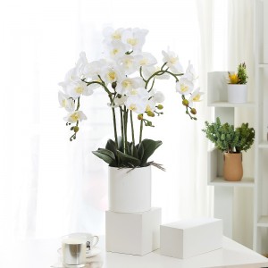 Hot Sell Real Touch Potted Artificial Orchid