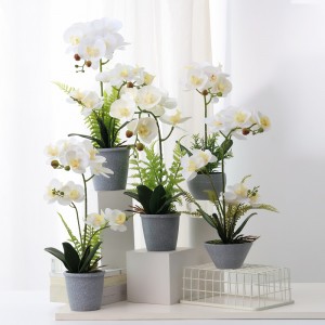 Hot Sell Real Touch Potted Artificial Orchid