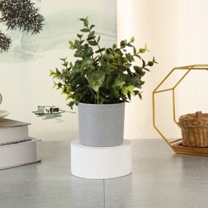 Høj simulering ægte rørte kunstige grønne planter i potten til boligindretning