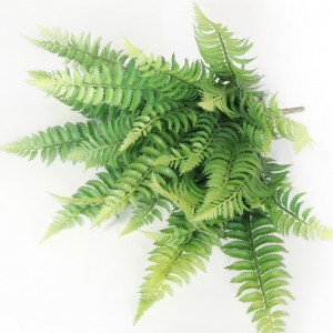 Realistisk Single Branch Artificial Green Plant Artificial Fern til salg