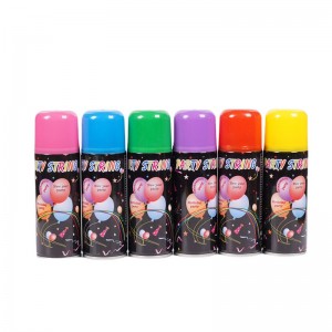 Biologisknedbrydelig Farverig Spray Silly String til Bryllupsfest Festival Celebration