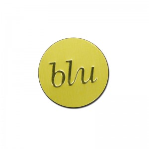 Golden ætset aluminium parfume flaske etiket