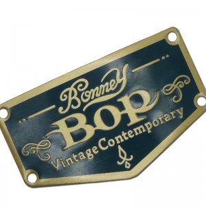 Yongfu Hardware Custom messing blanknavneplade syre ætsede kobbernavn plade