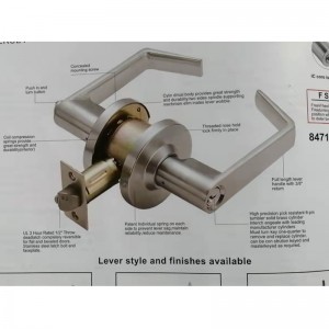 7205 Grad 2 Commercial Duty Office Door Keyed Lever Lockset, Satin Chrome finish