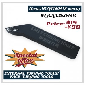 EMET-skæreværktøjer, eksterne drejeværktøjer, ansigtsværktøj, stålværktøj, svejcr2525m16, svhc/svhp, SVQC/SVLP, SVVC/SVVP, SVXC/SVXP, SVZC/SVZP, VCGT16, VCGT22 , Vpgt22.