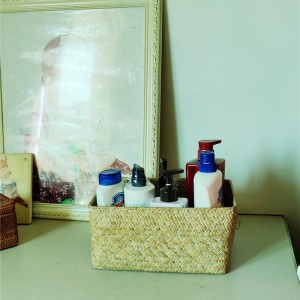 Håndvævet Square Seagrass Basket