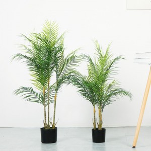 Hot Sale Fake Green Plants Plastic Artificial Palm Tree Artificial Plants Phoenix Palm Tree With Pot For Home Decoration