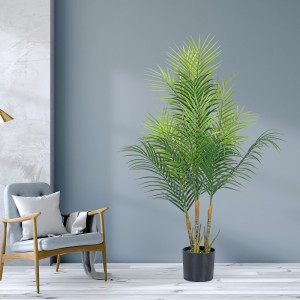 Hot Sale Fake Green Plants Plastic Artificial Palm Tree Artificial Plants Phoenix Palm Tree With Pot For Home Decoration