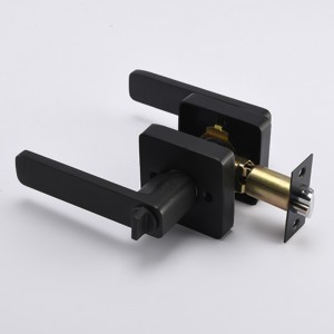 S7801 ZINC ALLOY HØD DØD LOCKURULAR LAND LOCK, MATT SLACK KEYED ENTREM HANDLE