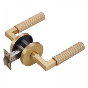 R7132 Moderne rundform Knuret dørhåndtag, Heavy Duty Passage Door Lever Set
