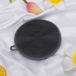 Køkken tilbehør Silikone Dish Svamp, Dobbeltsidet Rengøring Skrubber