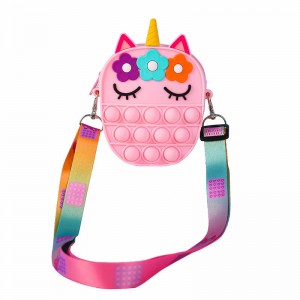 Crossbody håndtaske silikone skulder boble taske