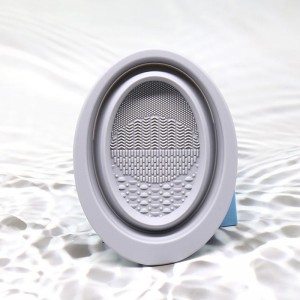 Silikone makeup børste rengøringsmåtte, foldbar makeup børste rengøringskål