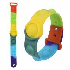 Kids Silicone Pop Fidget armbånd og armbåndslegetøj, voksne push boble sensorisk stress relief gave legetøj