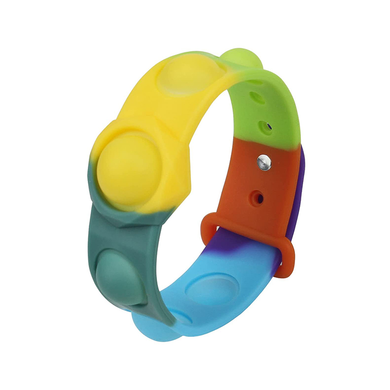 Kids Silicone Pop Fidget armbånd og armbåndslegetøj, voksne push boble sensorisk stress relief gave legetøj