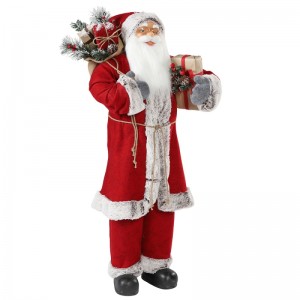 30 ~ 110cm jul stående santa claus med gavepose ornament dekoration festival ferie figurine samling traditionelle xmas