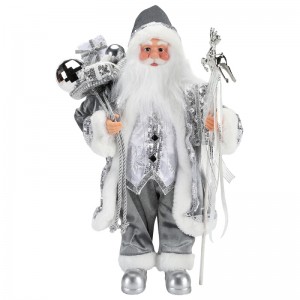45 ~ 62cm jul stående santa claus ornament dekoration figur collection stof ferie festival xmas plys ting