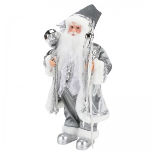 45 ~ 62cm jul stående santa claus ornament dekoration figur collection stof ferie festival xmas plys ting