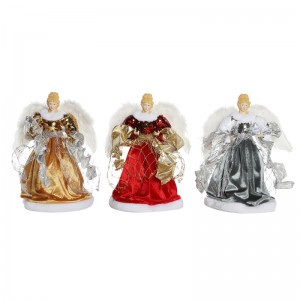 23 ~ 40cm julen engel ornamenter dekorationer træ top figurer samling dukke xmas festival xmas ferie jul serie