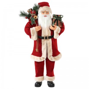 30 ~ 110cm jul julemanden med gave taske ornament dekoration festival ferie figurine samling traditionelle xmas