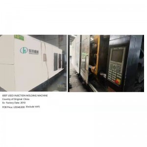 Høj ydeevne 600T brugte injektionsstøbemaskine