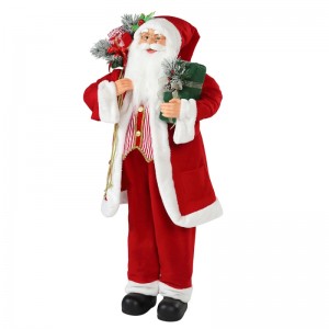 30 ~ 110cm Jul Stående Santa Claus med gavepose Ornament Dekoration Traditionel Holiday Figurine Collection Xmas Series