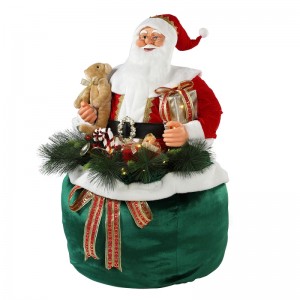 65/85/115cm jul animeret santa claus med lys ferie musikalsk ornament dekoration figur samling traditionelle