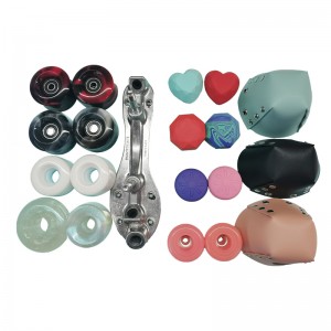 58mm * 32mm 85A Quad Roller Skate Wheels Inline Hjul Swirl Mix Color Wheel