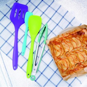 Silikone spatel, køkken silikone redskab sæt,non-stick madlavningsværktøjer