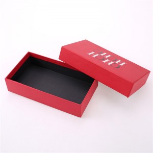 Rød papir boks med låg