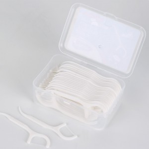 Privat label Bionedbrydeligt tandstikker Disponibel Oral Bamboo Carcoal/woods/WHEAT Straw/Plastic Flosser Stick Dental Floss Pick