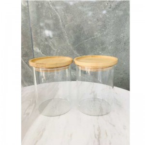 Bedste kvalitet Clear Glass Køkken Opbevaring Canister Jar Set