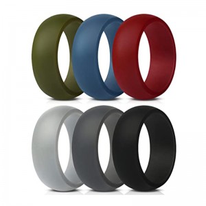 Factory Outlet, brugerdefinerede silikone ringe til mænd, bryllup bnad