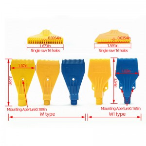 Plastluftblæser dyse